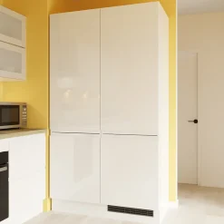 Porte de colonne de cuisine Garcinia blanc brillant L. 60 cm x H. 130 cm GoodHome