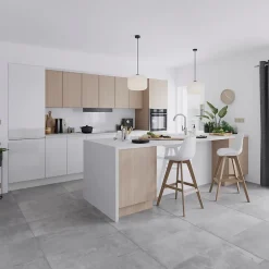 Porte de colonne de cuisine Garcinia blanc brillant L. 60 cm x H. 87 cm GoodHome