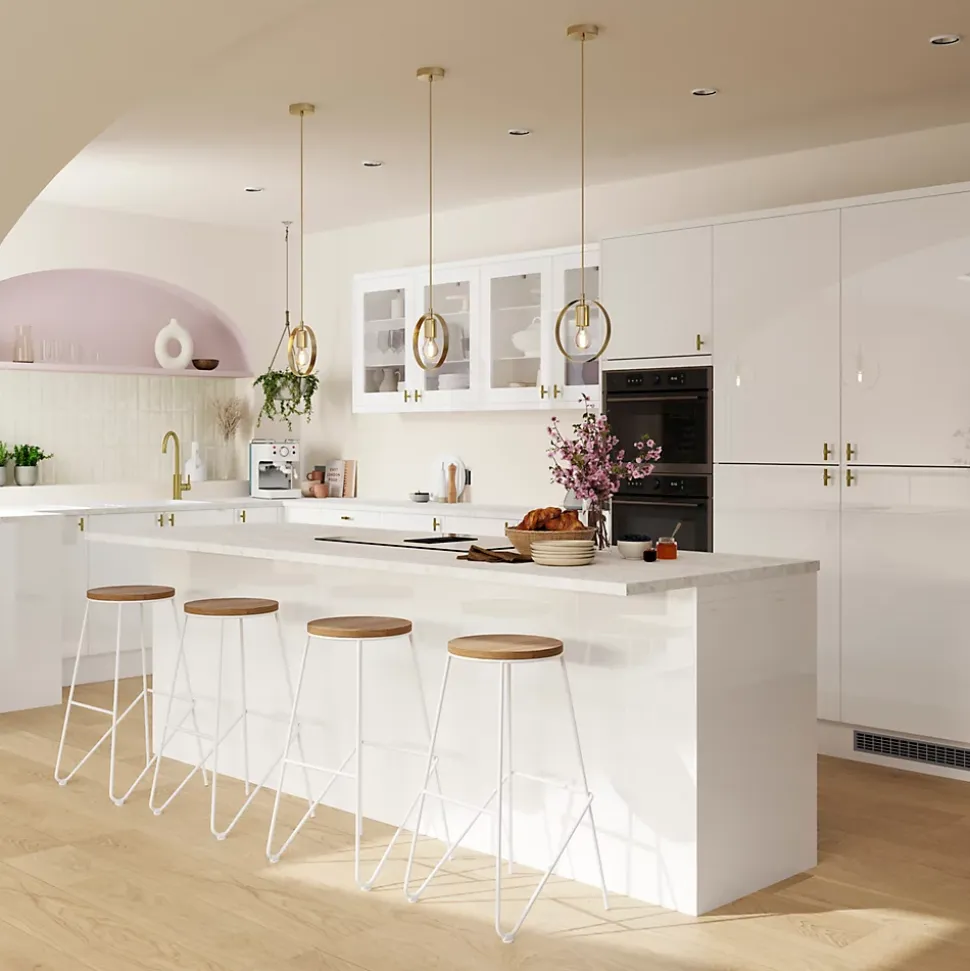 Porte de colonne de cuisine Stevia blanc L. 60 cm x H. 70 cm GoodHome