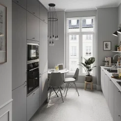 Porte de colonne de cuisine Stevia gris mat L. 60 cm x H. 55 cm GoodHome