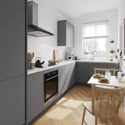 Porte de colonne de cuisine Stevia gris mat L. 60 cm x H. 55 cm GoodHome