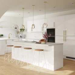 Porte de meuble de cuisine Stevia blanc brillant l. 15 cm x H. 72 cm GoodHome