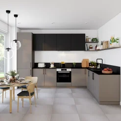 Porte de meuble de cuisine Stevia noir mat l. 40 cm x H. 72 cm GoodHome