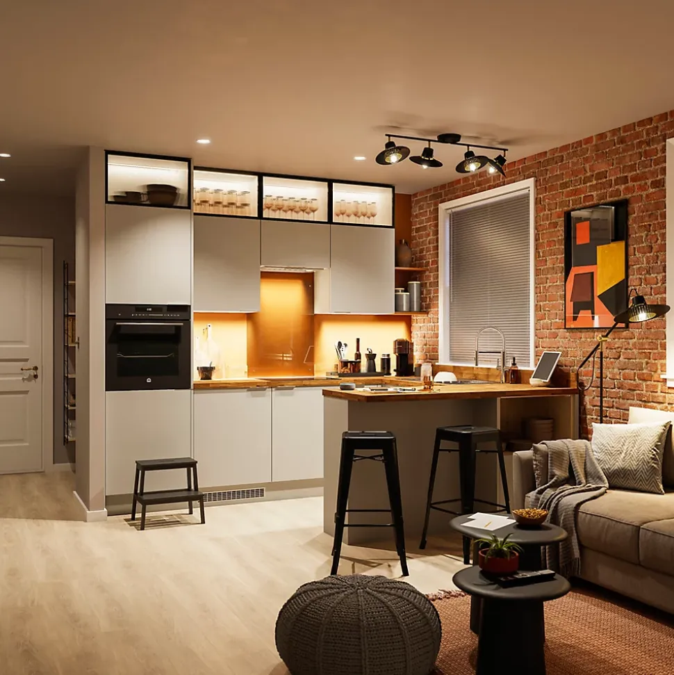 Porte de meuble de cuisine Stevia gris mat l. 60 cm x H. 72 cm GoodHome