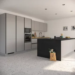 Porte de meuble de cuisine Stevia gris mat l. 60 cm x H. 72 cm GoodHome