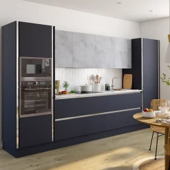 Porte de meuble de cuisine Stevia bleu mat l. 40 cm x H. 72 cm GoodHome