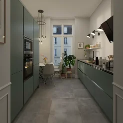 Porte de meuble de cuisine Stevia vert mat l. 50 cm x H. 72 cm GoodHome