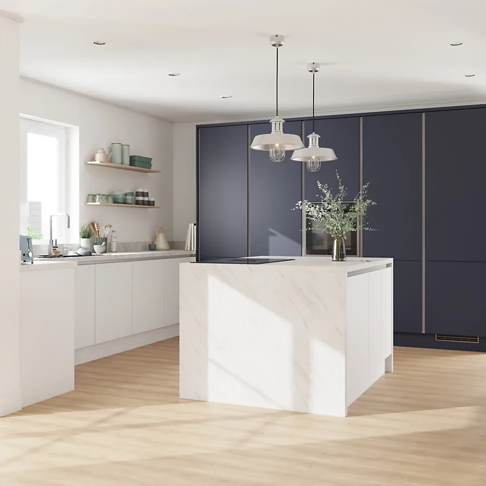 Porte de meuble de cuisine Stevia blanc mat l. 29,7 x H. 71,5 cm GoodHome