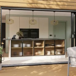 Porte de meuble de cuisine vitrée Winterana noir l. 39,7 x H. 71,5 cm GoodHome