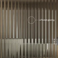 Porte de meuble de cuisine vitrée Winterana noir l. 39,7 x H. 71,5 cm GoodHome