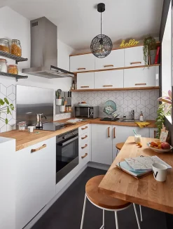 Porte de meuble de cuisine Stevia blanc brillant l. 40 cm x H. 72 cm GoodHome