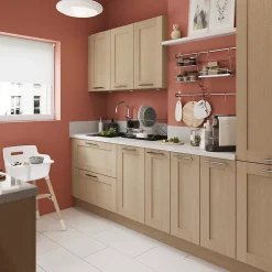 Porte de meuble de cuisine Alpinia décor chêne mat l. 60 cm x H. 90 cm GoodHome