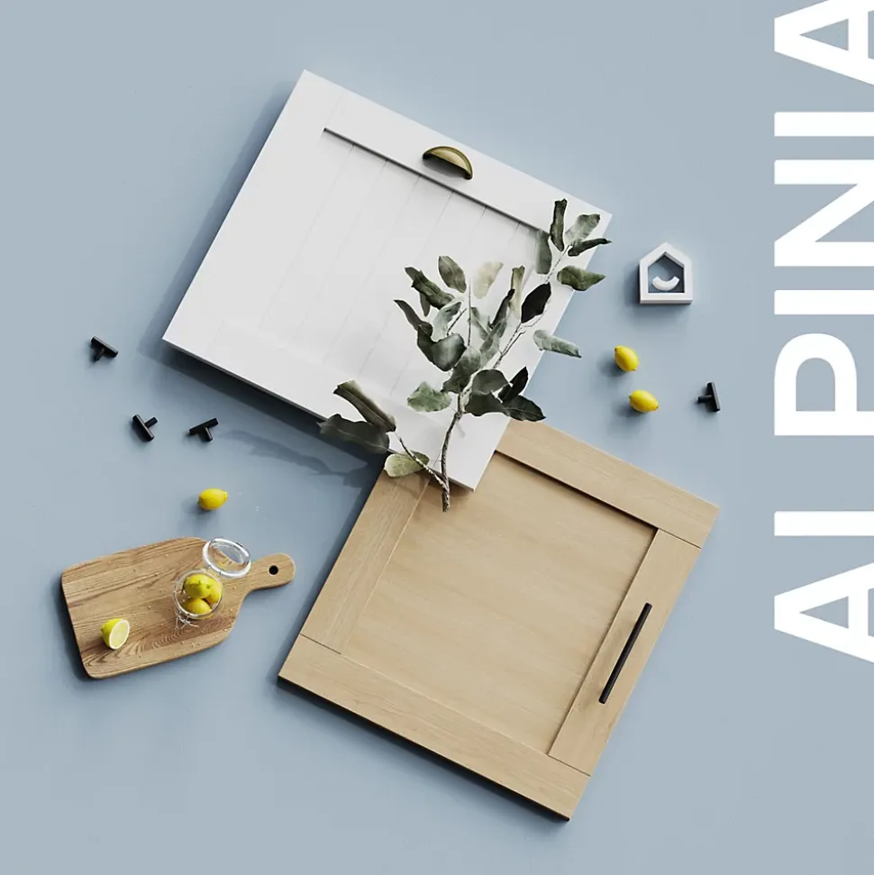 Porte de meuble de cuisine Alpinia décor chêne mat l. 60 cm x H. 90 cm GoodHome