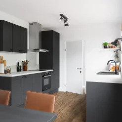 Porte de meuble de cuisine Artemisia gris graphite mat l. 40 cm x H. 72 cm GoodHome