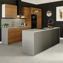 Porte de meuble de cuisine Chia décor chêne fumé mat l. 60 cm x H. 72 cm GoodHome