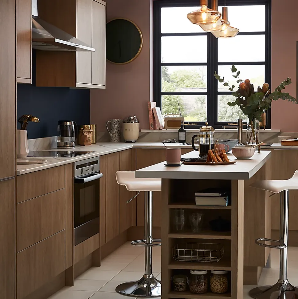 Porte de meuble de cuisine Chia décor chêne clair mat l. 30 cm x H. 72 cm GoodHome