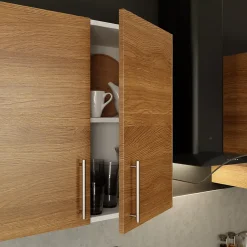 Porte de meuble de cuisine Chia décor chêne fumé mat l. 40 cm x H. 72 cm GoodHome