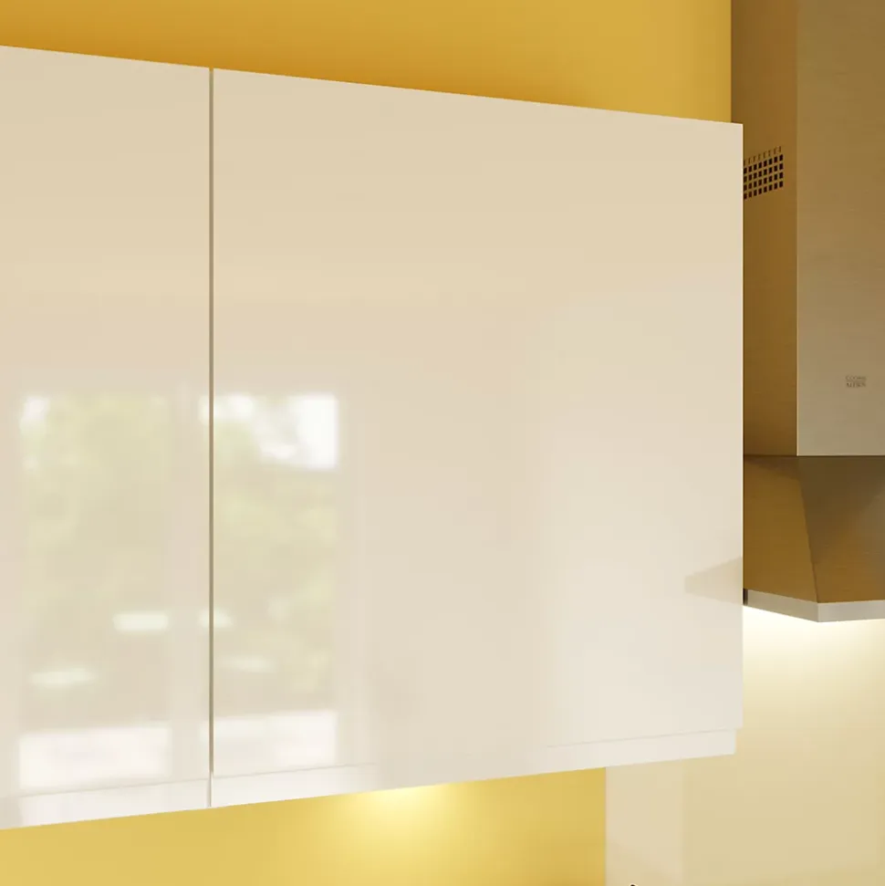 Porte de meuble de cuisine Garcinia blanc brillant l. 60 cm x H. 72 cm GoodHome