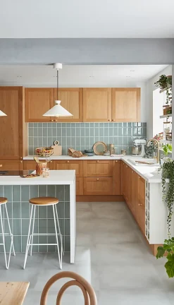 Porte de meuble de cuisine Verbena chêne massif l. 60 cm x H. 72 cm GoodHome