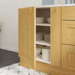 Porte de meuble de cuisine Verbena chêne massif l. 60 cm x H. 72 cm GoodHome