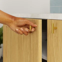 Porte de meuble de cuisine Verbena chêne massif l. 60 cm x H. 72 cm GoodHome