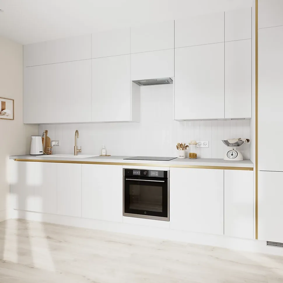 Porte de meuble de cuisine Stevia blanc mat l. 59,7 x H. 71,5 cm GoodHome