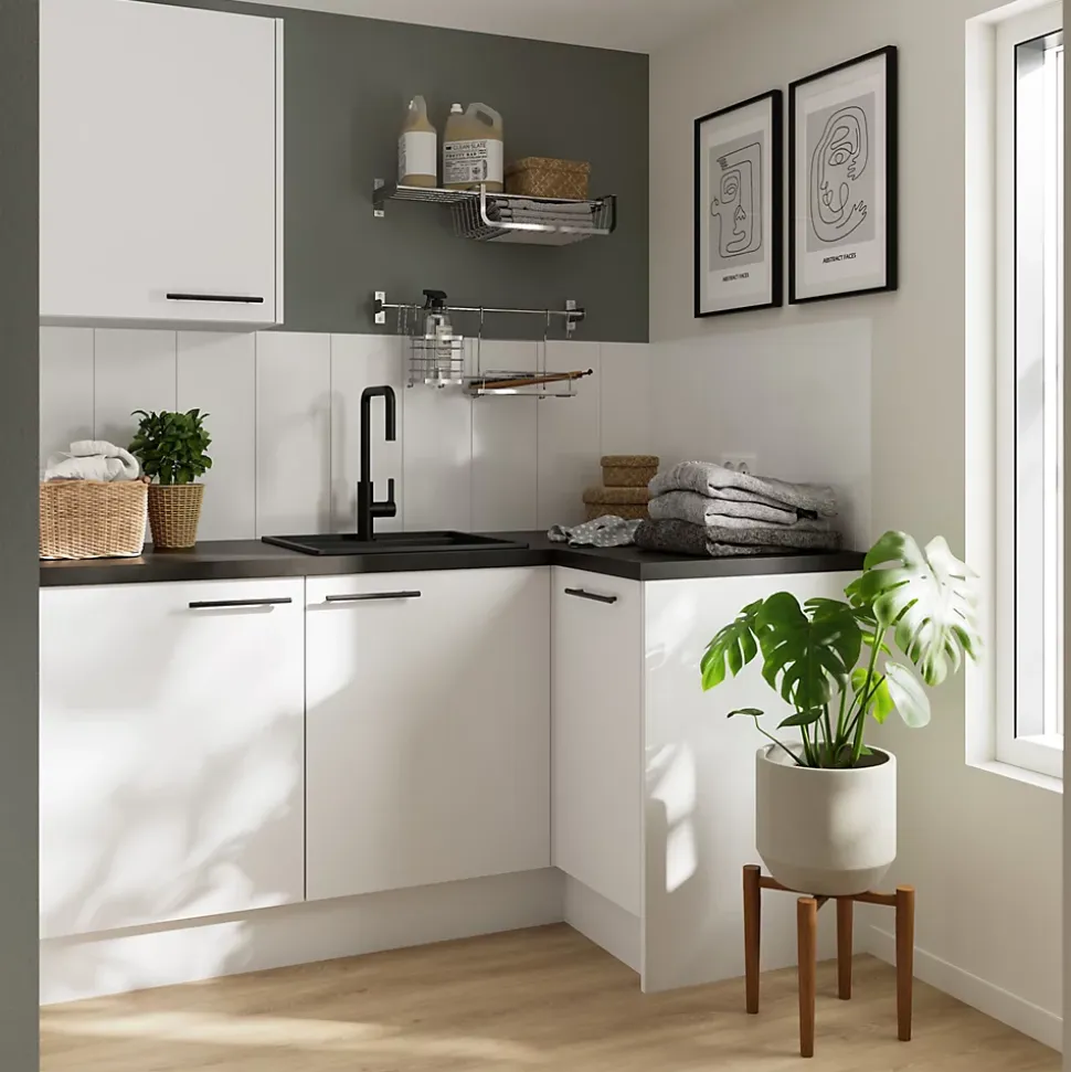 Porte de meuble de cuisine Stevia blanc mat l. 59,7 x H. 71,5 cm GoodHome