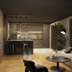 Porte de meuble de cuisine Stevia gris anthracite brillant l. 50 cm x H. 90 cm GoodHome