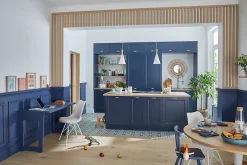 Porte de meuble de cuisine Artemisia bleu mat l. 40 cm x H. 72 cm GoodHome