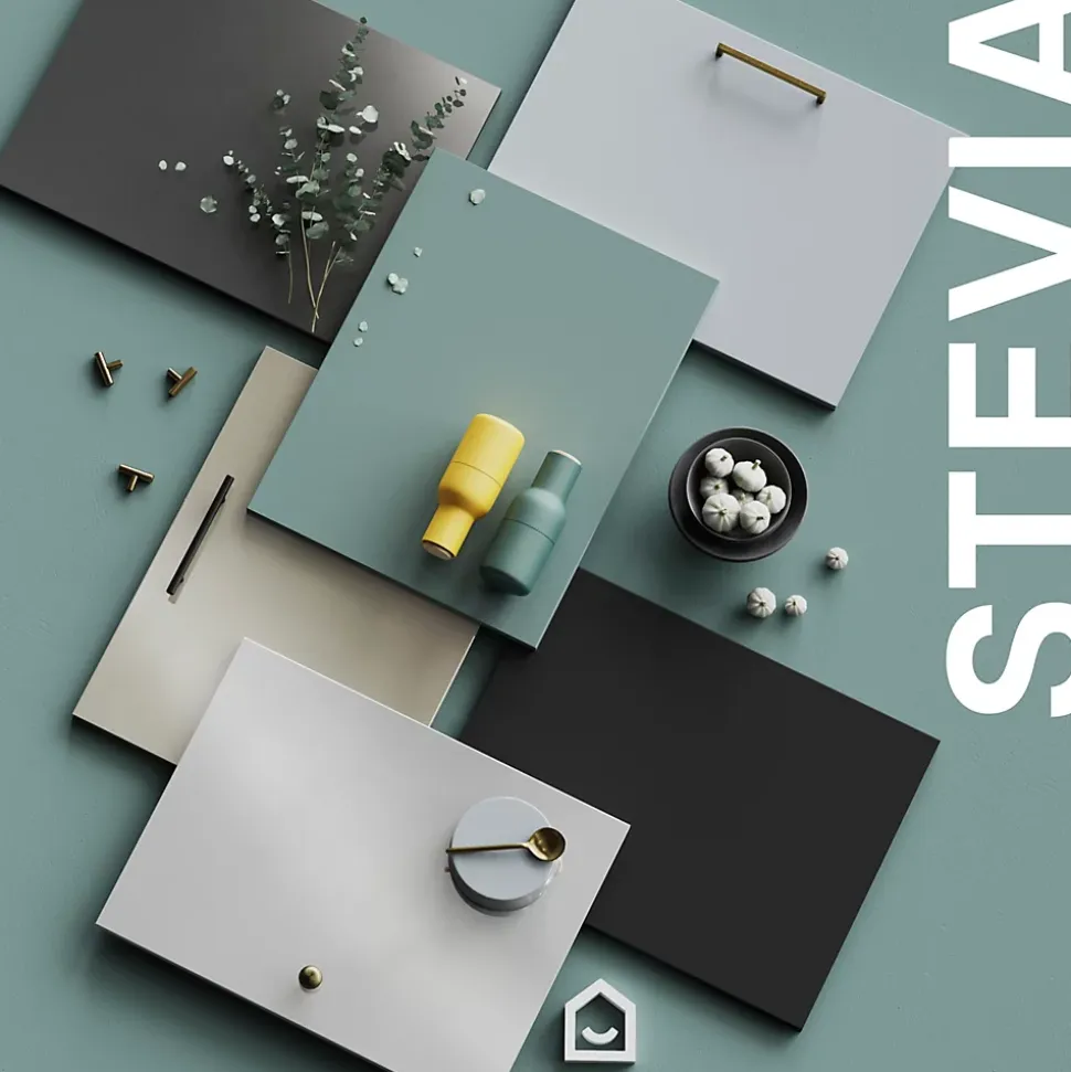 Porte de meuble de cuisine pour électroménager Stevia blanc brillant l. 60 cm x H. 72 cm GoodHome