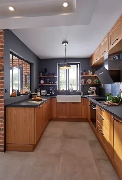 Porte de meuble de cuisine Verbena chêne massif l. 40 cm x H. 72 cm GoodHome