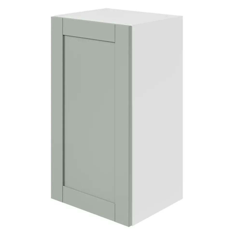 Porte de meuble de cuisine Ash vert sauge l. 39,7 cm x H. 71,5 cm GoodHome