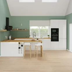 Porte de meuble de cuisine Garcinia blanc brillant l. 50 cm x H. 72 cm GoodHome