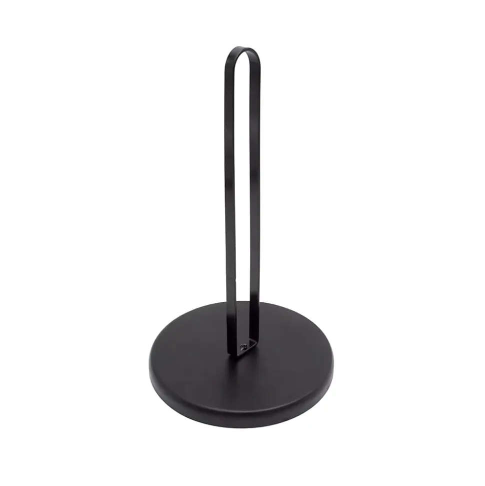 Porte essuie-tout en métal noir H. 27 cm