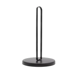 Porte essuie-tout en métal noir H. 27 cm