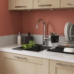 Porte ustensile de cuisine Datil GoodHome gris anthracite