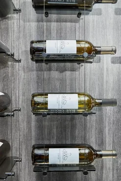 Porte-bouteille de vin suspendues Kit 6 bouteilles Chrome