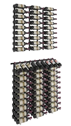 Porte-Bouteille kit mural pour 144 bouteilles noir