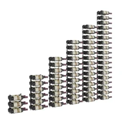 Porte-Bouteille kit mural pour 126 bouteilles Nickel brossé