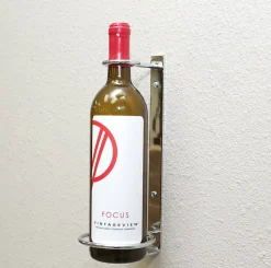 Porte-bouteille vertical pour un magnum de vin Chrome