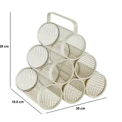 Porte-bouteilles Mayaj 6 compartiments en métal beige - Beige- 5five