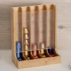 Porte-capsules en plastique et bambou