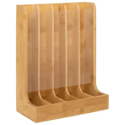 Porte-capsules en plastique et bambou