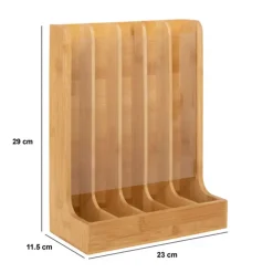 Porte-capsules en plastique et bambou