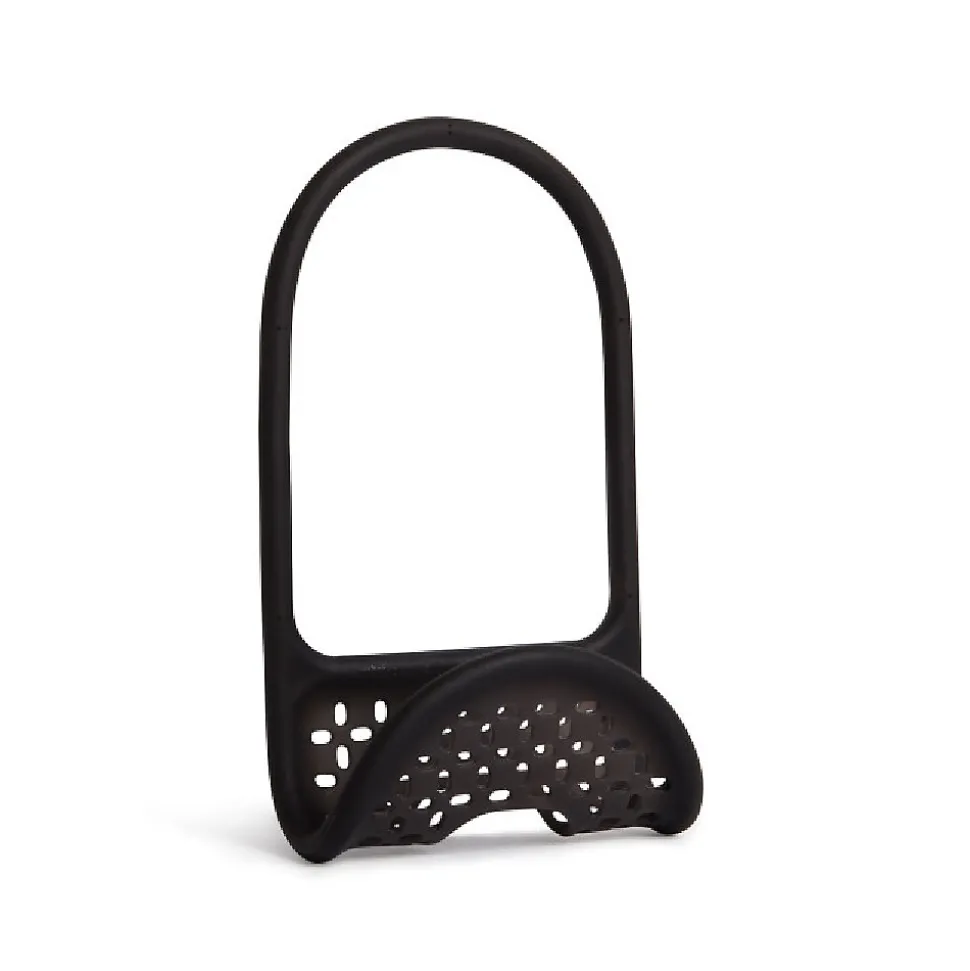 Porte-éponge en plastique souple Sling noir