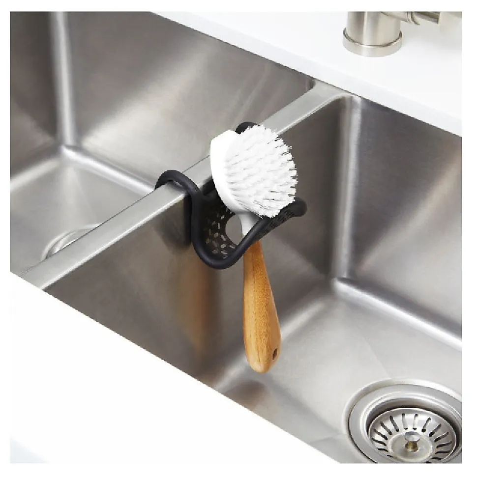 Porte-éponge en plastique souple Sling noir