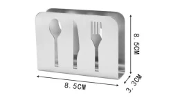 Porte-serviettes en acier inoxydable, distributeur d'essuie-tout, adapté à la table à manger, 8,5 x 3,3 x 8,5 cm