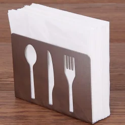 Porte-serviettes en acier inoxydable, distributeur d'essuie-tout, adapté à la table à manger, 8,5 x 3,3 x 8,5 cm