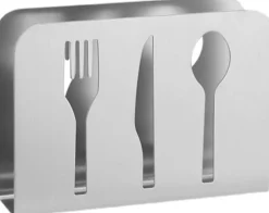 Porte-serviettes en acier inoxydable, distributeur d'essuie-tout, adapté à la table à manger, 8,5 x 3,3 x 8,5 cm