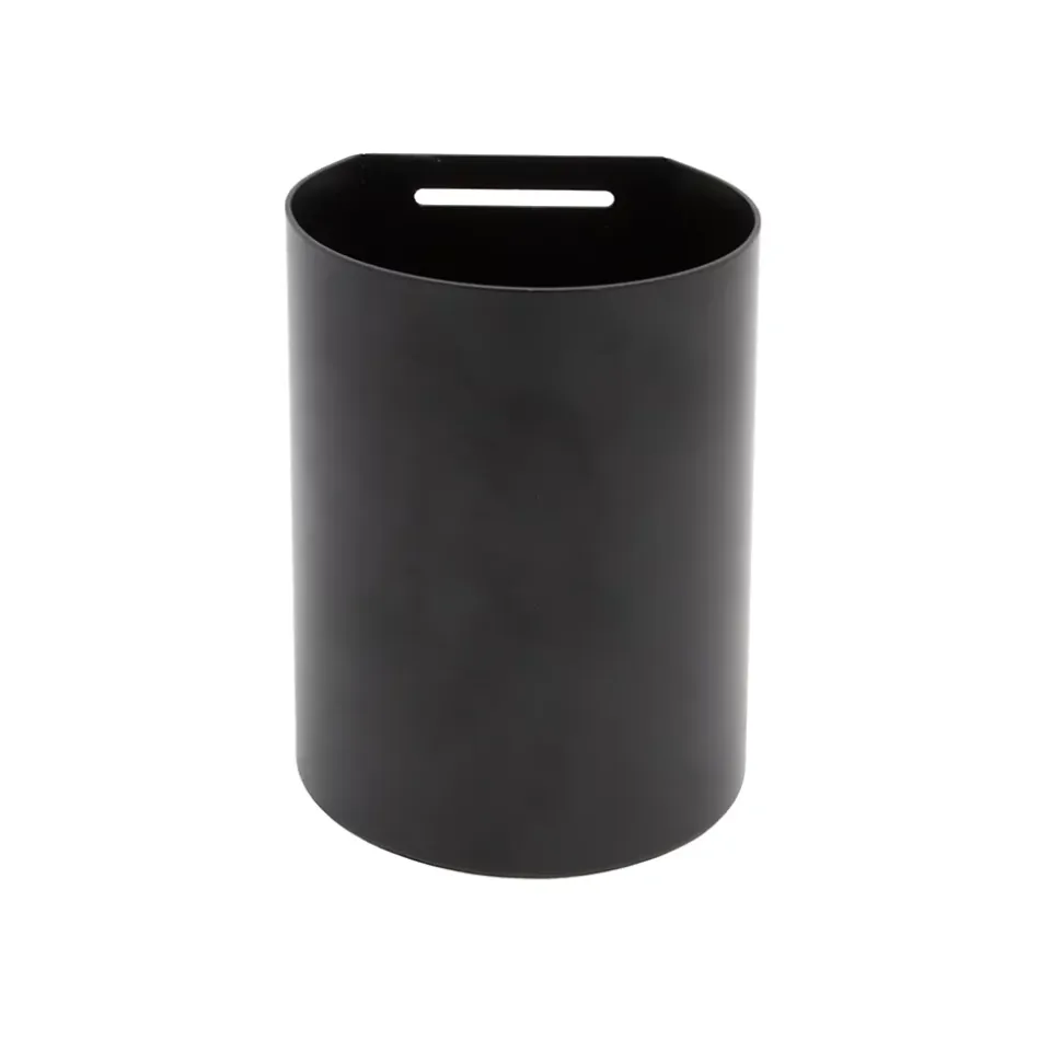 Pot à ustensiles de cuisine à suspendre en acier noir mat